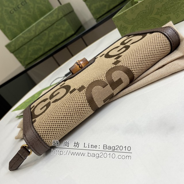 Gucci專櫃古馳最新款GG竹節錢包拉鏈長夾 jh2246型號：658634